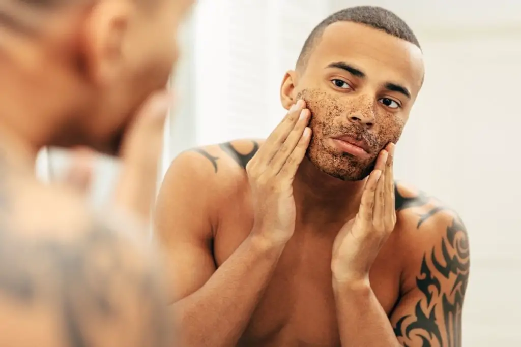 Exfoliate Your Skin to stimulate beard growth faster