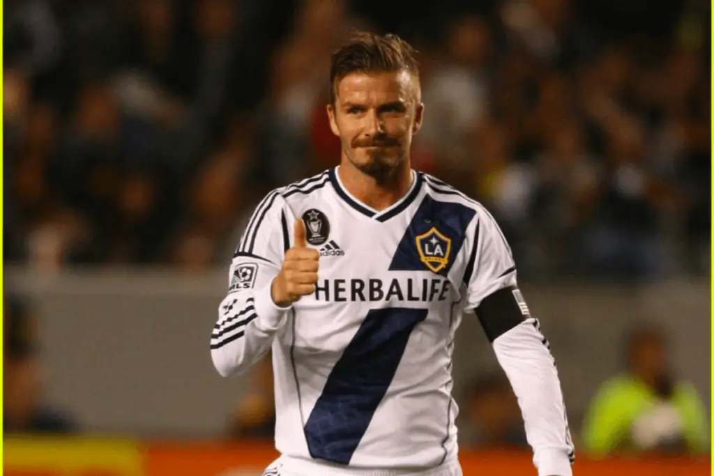 David Beckham with a beard costume